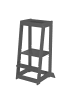 roba Lernturm Monti Step – sicherer Kinder-Tritthocker aus FSC-Holz - Anthrazit