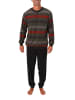 NORMANN Langarm Schlafanzug Frottee Stretch Pyjama Bündchen - 86780 in rot