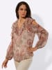 creation L Chiffonbluse in ecru-papaya-bedruckt