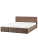 Beliani Doppelbett BOUSSE in Beige - (W) 171 x (H) 79 x (L) 219 cm
