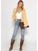 SASSYCLASSY Zweifarbiger Cardigan in Gelb