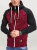 behype Sweatjacke RAGLAN in weinrot