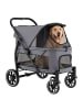 COSTWAY Hundewagen klappbar bis 40 kg in Grau