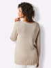 creation L Lyocell-Baumwoll-Pullover in beige-meliert