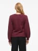 Vila Eleganter Pullover mit verspieltem Strickmuster und Rundhals. in Bordeaux