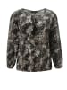 Aniston PLUS Langarmshirt in schwarz-weiß-beige-natur