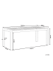 Beliani Gartentisch GROSSETO in Braun/Silber - (W) 90 x (H) 74 x (L) 180 cm