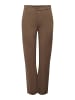 JACQUELINE de YONG Komfortable Stoffhose Mid Waist Elegante Chino Business Pants in Braun