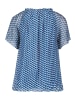 CARTOON Casual-Bluse mit Muster in Blau/Weiß