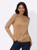 Sieh an! Stehkragen-Pullover in camel