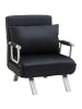 HOMCOM Schlafsofa in Schwarz 65L x 69B x 80H cm