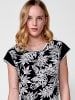 KOROSHI Tropisches print-kleid in kurzer lÃ¤nge in SCHWARZ