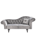 Beliani Chaiselongue LATTES II in Grau/Braun - (W) 192 x (H) 81 x (L) 59 cm