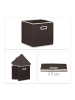 relaxdays 10x Faltbox in Braun - (B)30 x (H)30 x (T)30 cm