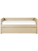 Beliani Tagesbett TROYES in Beige - (W) 99 x (H) 84 x (L) 213 cm