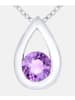 Diamant L'éternel Halskette mit Anhänger aus 375 Weißgold mit Amethyst
