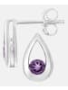 Diamant L'éternel Ohrstecker aus 375 Weißgold mit Amethyst