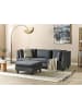 Beliani 4-tlg 3-Sitzer Sofa UNSTAD in Grau/Schwarz
