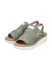 rieker Nabukino Sandalen mit Gummiband Grün