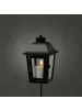 MARELIDA Laterne mit weißer Mini LED Kerze Grablaterne H: 51cm in schwarz