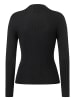 More & More Rippstrickpullover in black