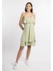 myMo Damen Kleid Mit Volant in Hellgrün