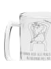 Mr. & Mrs. Panda Bierkrug Einhorn König mit Spruch in Transparent