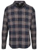 Urban Classics Long Sleeve Shirt in darkblue/rustred