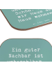 Mr. & Mrs. Panda Untersetzer Spruch Guter Nachbar mit Spruch in Meeresbrise