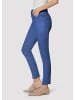 MADELEINE Mid Waist Skinny-Hose mit Fransen in royalblau