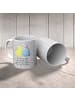 Mr. & Mrs. Panda Kaffeetasse Wellensittich Liebe mit Spruch in Grau Pastell