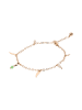 faina Women Ankle Bracelet in Rose Gold Green