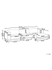 Beliani 4-Sitzer Sofa VENG in Grau - (W) 347 x (H) 84 x (L) 156 cm