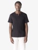 KOROSHI Henley shirt struktur in Schwarz