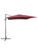 Beliani Ampelschirm MONZA in Rot - (W) 250 x (H) 235 x (L) 250 cm