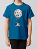 wat? Apparel T-Shirt Funny Spaceman in Blau