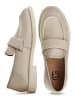 CESARE GASPARI Leren loafers met blokhak in Beige