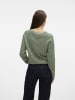 Vero Moda Strick Pullover Meliert Basic Langarm VMDOFFY in Dunkelgrün