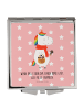 Mr. & Mrs. Panda Faltspiegel Einhorn Pilz mit Spruch in Rot Pastell