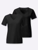 WITT WEIDEN 2er-Pack Shirts in schwarz + schwarz