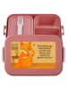 Mr. & Mrs. Panda MEPAL Bentobox Fuchs Lord Design mit Spruch in Rot Pastell