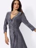 creation L Jersey-Kleid in silberfarben-marine