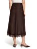 Zero  Satinrock mit Spitze in Chocolate Plum