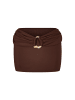 Moda Minx Minirock Irregular Hoop Short Skirt in Brown