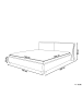 Beliani Doppelbett PARIS in Gold/Silber - (W) 195 x (H) 83 x (L) 228 cm
