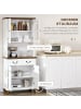 HOMCOM Küchenschrank in Weiß 76L x 38B x 182H cm