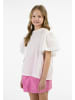 myMo KIDS Mädchen Bluse in Weiss Pinkorange Punkte