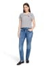 CARTOON Boyfriend-Hose mit Nieten in Blau