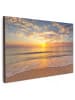 MuchoWow Leinwand Bilder Sonnenuntergang Meer