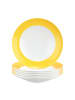 Seltmann Weiden 6er Set Suppenteller Liberty Pure Colors ø 23,5 cm in Yellow Glow